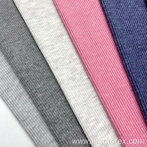 330GSM Stretched Cotton Polyester Knitted 2x2 Rib Fabric